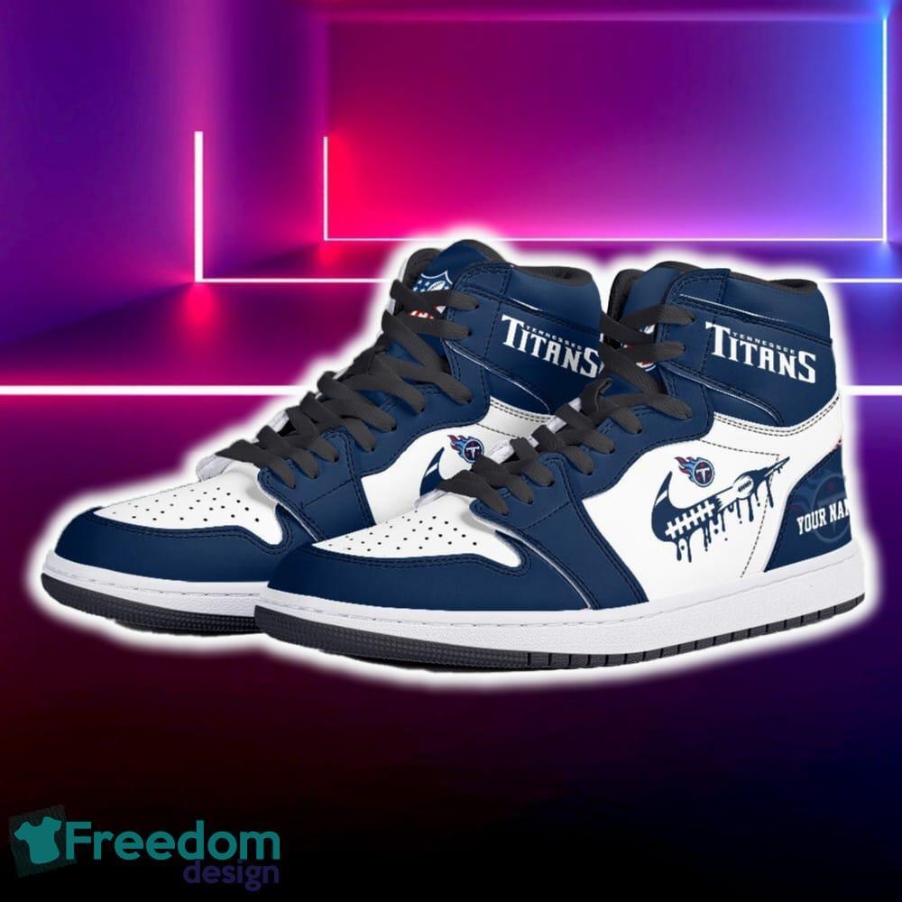 Tennessee Titans Air Jordan Hightop Shoes New Custom Name For Fans Gift Sneaker image Tennessee Titans Air Jordan Hightop Shoes New Custom Name For Fans Gift Sneaker - Tennessee Titans Air Jordan Hightop Shoes Photo 5