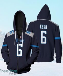 Tennessee Titans Brett Kern #6 Great Player Nfl American Football Team New Game Navy 2019 3D Designed Allover Gift For Titans Fans Zip Hoodie 3D All Over Print