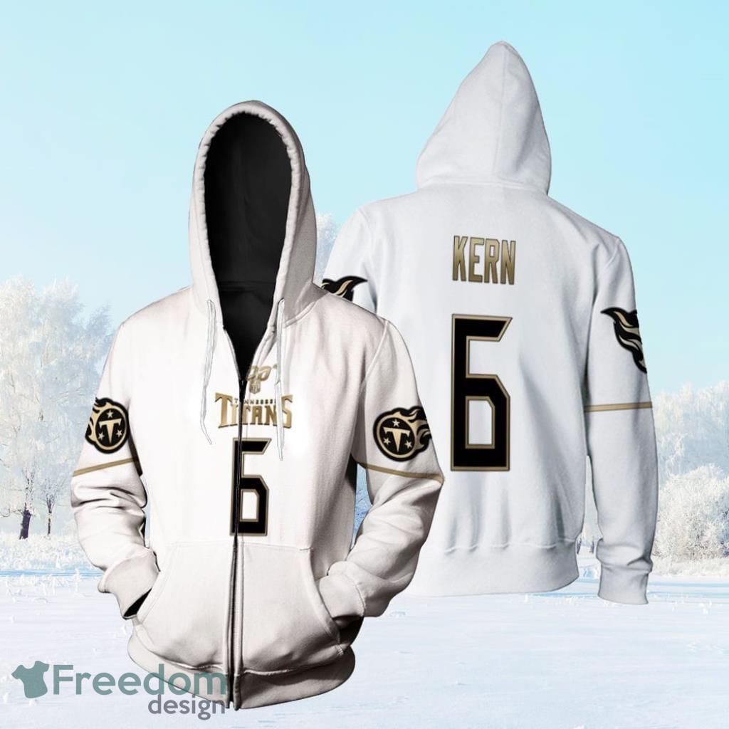 Tennessee Titans Brett Kern #6 Nfl Great Player White 100th Season Golden Edition Jersey Style Gift For Titans Fans Zip Hoodie 3D All Over Print image Tennessee Titans Brett Kern #6 Nfl Great Player White 100th Season Golden Edition Jersey Style Gift For Titans Fans Zip Hoodie 3D All Over Print Product Photo 1