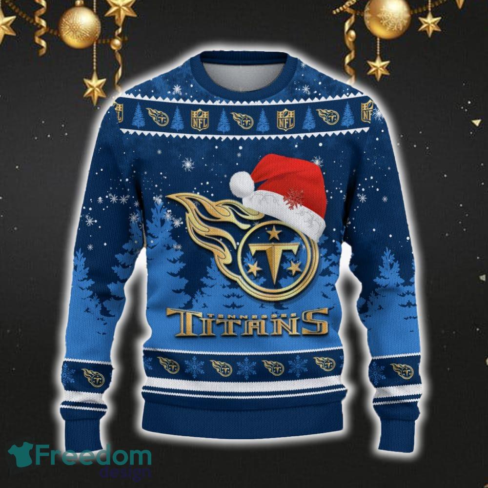 Tennessee Titans Car For Fans 3D Sweater Ugly Christmas Santa Hat Tree Gift For Men Women image Tennessee Titans Car For Fans 3D Sweater Ugly Christmas Santa Hat Tree Gift For Men Women - Tennessee Titans Ugly Christmas Sweater_2
