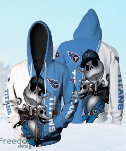 Tennessee Titans Jack Skellington And Zero Zip Hoodie 3D All Over Print