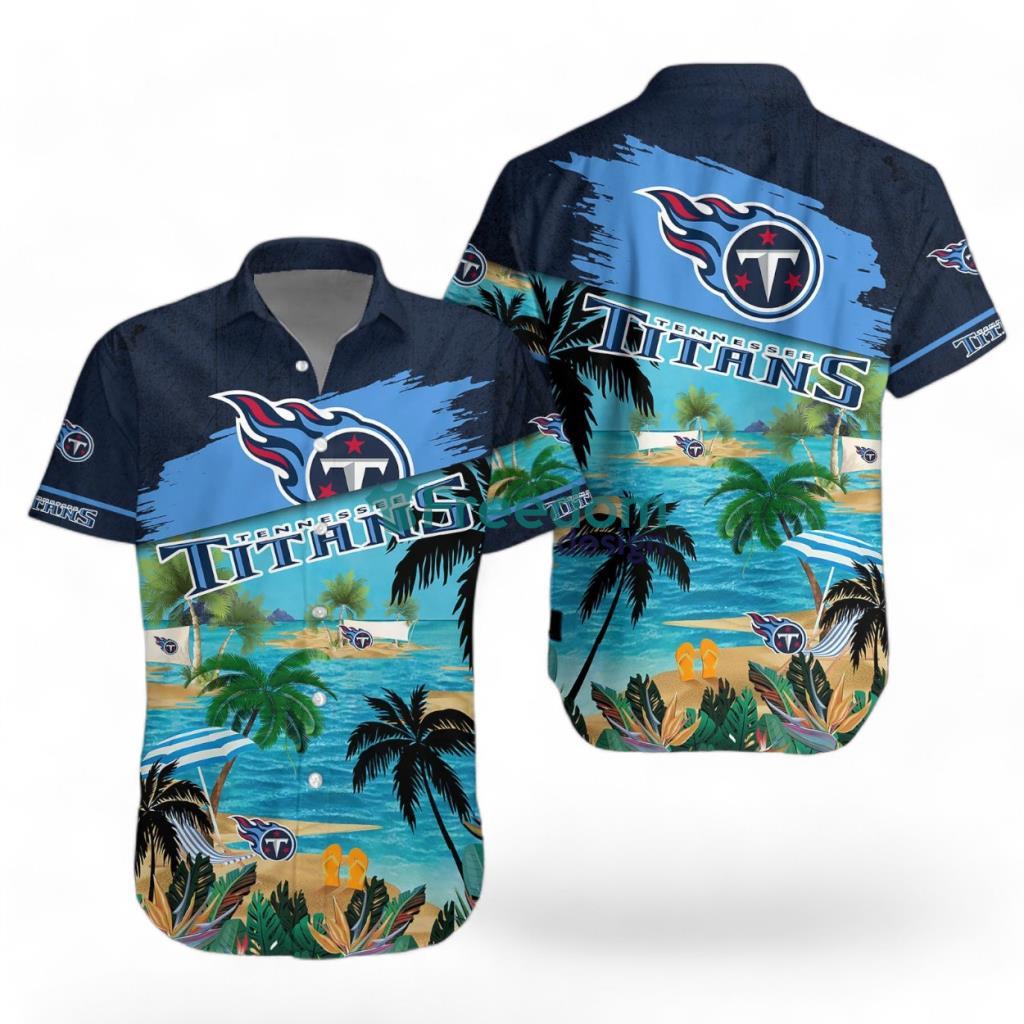 Tennessee Titans Logo Combo Hawaiian Shirt And Short Trending Summer For Fans image Tennessee Titans Logo Combo Hawaiian Shirt And Short Trending Summer For Fans Product Photo 1