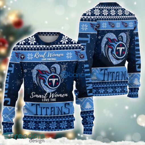 Tennessee Titans Logo Ugly Christmas Sweater For Fans Men And Women Christmas Gift Ideas Product Photo 2