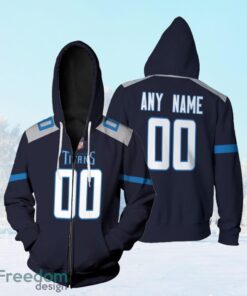 Tennessee Titans Nfl America Football Team Logo New Game Navy 2019 3D Designed Allover Custom Gift For Titans Fans Zip Hoodie 3D All Over Print
