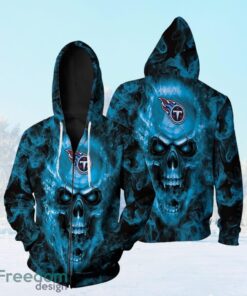 Tennessee Titans Nfl Fans Skull Zip Hoodie 3D All Over Print