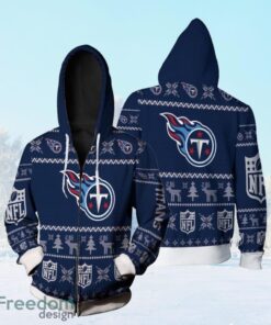 Tennessee Titans Nfl Ugly Sweatshirt Christmas 3D Zip Hoodie 3D All Over Print
