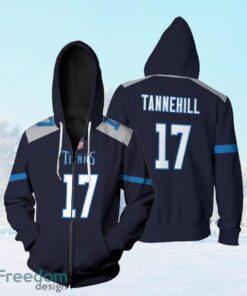 Tennessee Titans Ryan Tannehill #17 Nfl America Football Team Logo New Game Navy 2019 3D Designed Allover Gift For Titans Fans Zip Hoodie 3D All Over Print