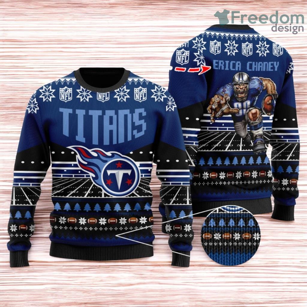 Tennessee Titans Ugly Sweater Mascot NFL Christmas Gifts for big fans image Tennessee Titans Ugly Sweater Mascot NFL Christmas Gifts for big fans Product Photo 1