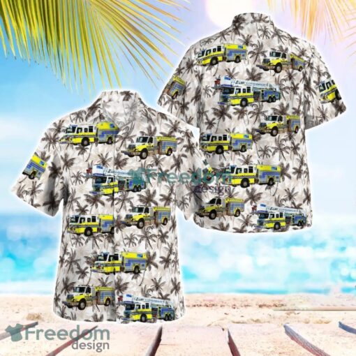 Texas, Dallas Fort Worth International Airport Fire Rescue Beach Hawaiian Shirt Product Photo 1