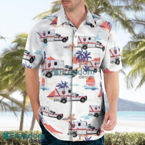 Texas, Leon County, Jewett Emergency Medical Service Tropical 3D Hawaiian Shirt Gift For Summer Product Photo 3