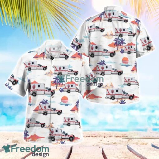 Texas, Leon County, Jewett Emergency Medical Service Tropical 3D Hawaiian Shirt Gift For Summer Product Photo 1