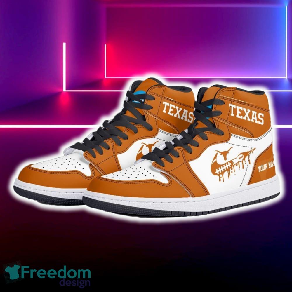 Texas Longhorns Air Jordan Hightop Shoes New Custom Name For Fans Gift Sneaker image Texas Longhorns Air Jordan Hightop Shoes New Custom Name For Fans Gift Sneaker - Texas Longhorns Air Jordan Hightop Shoes Photo 5