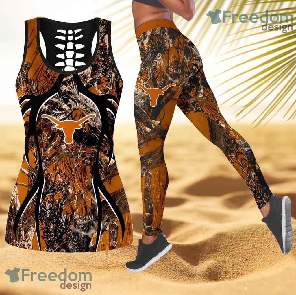 Texas Longhorns NCAA Personalized Combo Hollow Tanktop And Leggings Gift For Women image Texas Longhorns NCAA Personalized Combo Hollow Tanktop And Leggings Gift For Women Product Photo 1