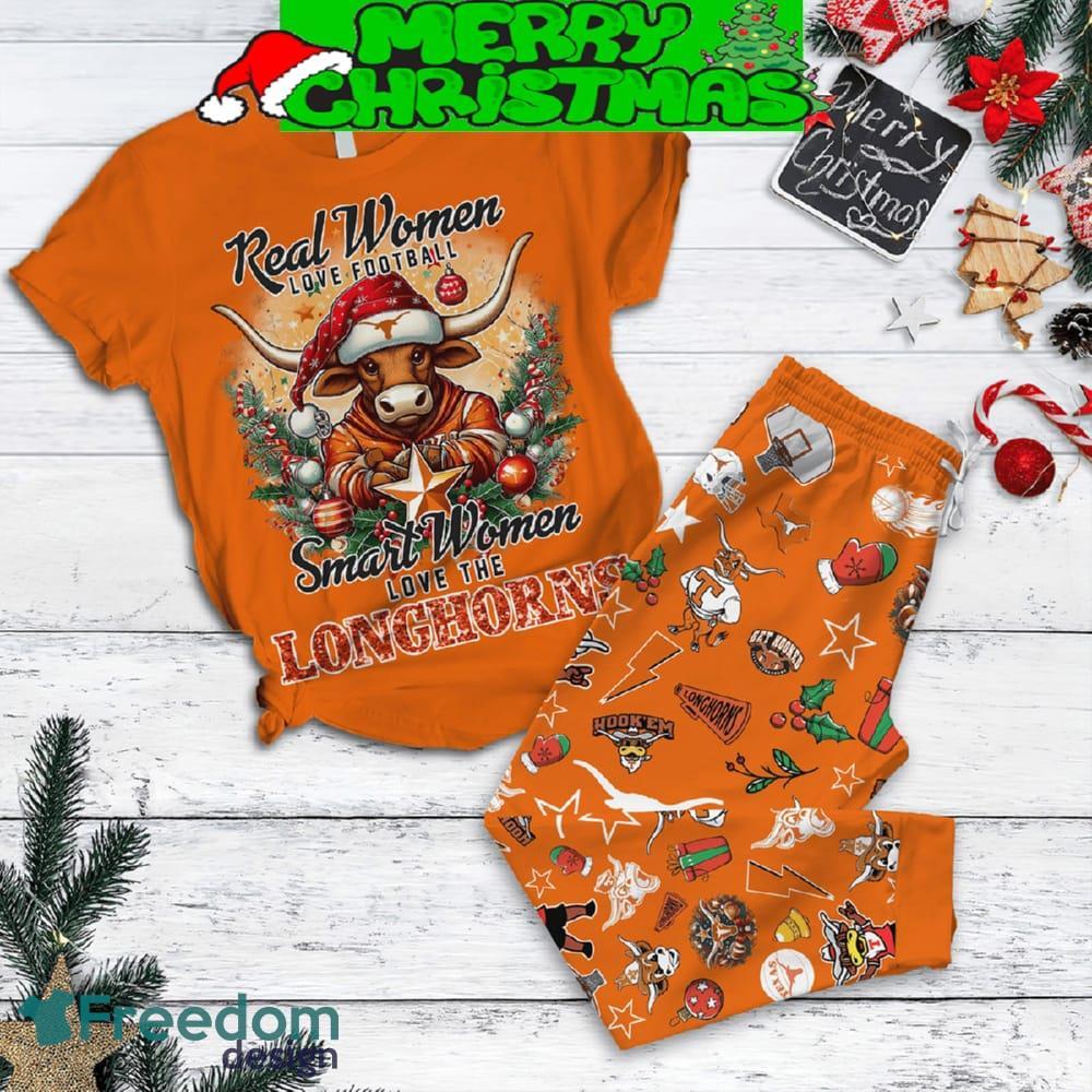 Texas Longhorns Smart Woman Love The Longhorns Christmas Fleece Pajamas Set Men Women For Fans image Texas Longhorns Smart Woman Love The Longhorns Christmas Fleece Pajamas Set Men Women For Fans - Texas Longhorns Smart Woman Love The Longhorns Christmas Fleece Pajamas Set-1