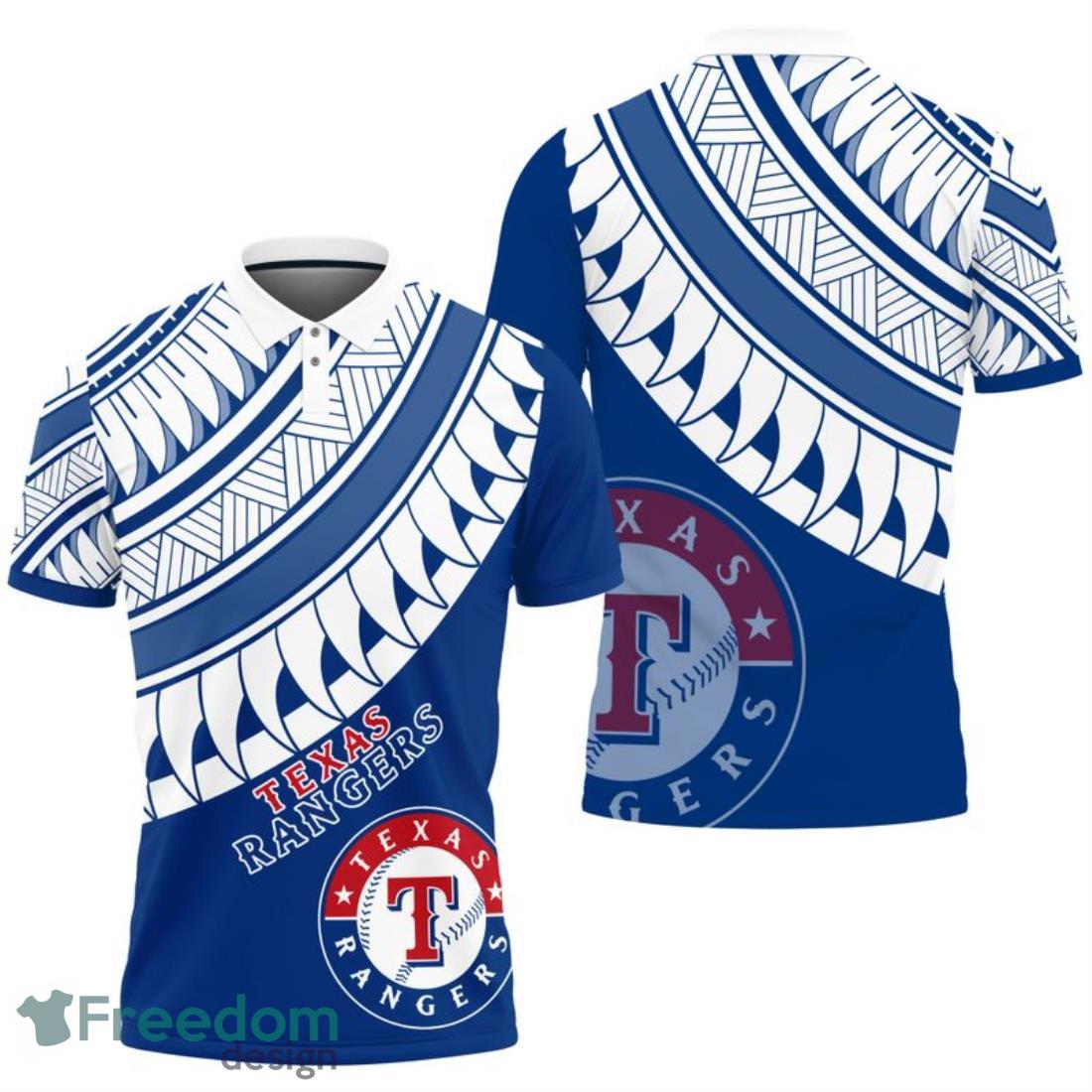 Texas Rangers Polynesian Pattern Polo Shirt image Texas Rangers Polynesian Pattern Polo Shirt Product Photo 1