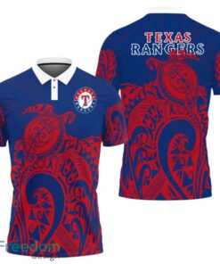 Texas Rangers Turtle Polynesian Pattern Polo Shirt