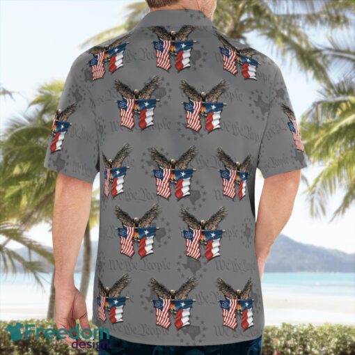 Texas Three Percenters Eagles Flag Beach Shirt For Team Product Photo 2