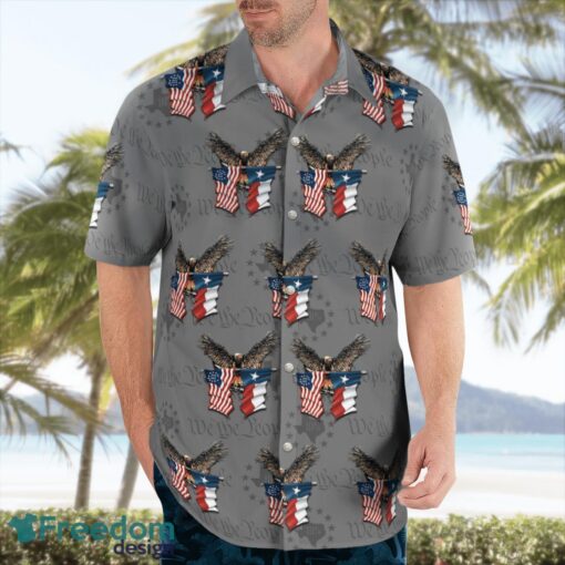 Texas Three Percenters Eagles Flag Beach Shirt For Team Product Photo 4