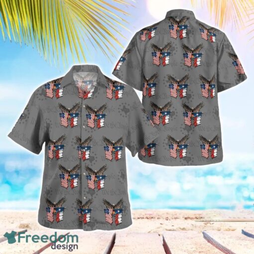 Texas Three Percenters Eagles Flag Beach Shirt For Team Product Photo 1