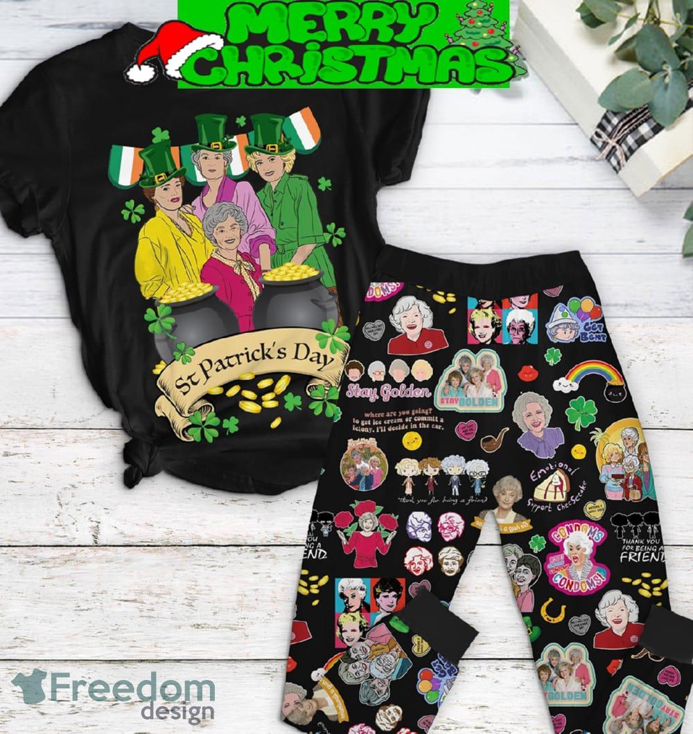 The Golden Girls St. Patrick’s Day Black Fleece Pajamas Set For Christmas image The Golden Girls St. Patrick’s Day Black Fleece Pajamas Set For Christmas - The Golden Girls St. Patrick’s Day Black Fleece Pajamas Set-1