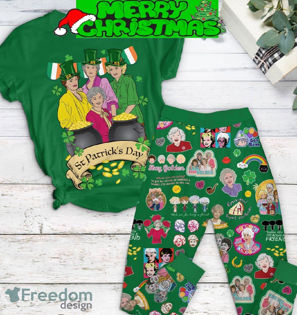 The Golden Girls St. Patrick’s Day Fleece Pajamas Set Green All Over Print Christmas Gift image The Golden Girls St. Patrick’s Day Fleece Pajamas Set Green All Over Print Christmas Gift - The Golden Girls St. Patrick’s Day Fleece Pajamas Set Green-1