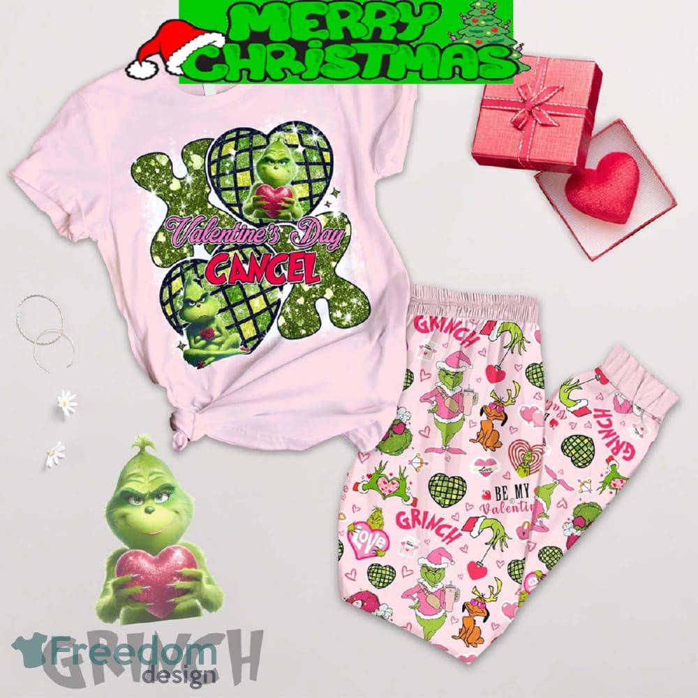 The Grinch Valentine Canceled Fleece Pajamas Set For Christmas image The Grinch Valentine Canceled Fleece Pajamas Set For Christmas - The Grinch Valentine Canceled Fleece Pajamas Set-1
