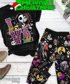 The Nightmare Before Christmas Couple Valentine Fleece Pajamas Set All Over Print Christmas Gift