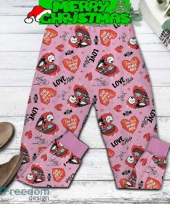 The Nightmare Before Christmas Jack Sally Valentine Fleece Pajamas Set Men Women For Fans - The Nightmare Before Christmas Jack Sally Valentine Fleece Pajamas Set-2
