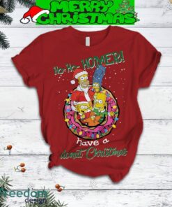 The Simpsons Ho Ho Homer Have A Donut Christmas Fleece Pajamas Set Full Print Christmas For Women - The Simpsons Ho Ho Homer Have A Donut Christmas Fleece Pajamas Set-3