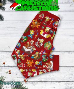 The Simpsons Ho Ho Homer Have A Donut Christmas Fleece Pajamas Set Full Print Christmas For Women - The Simpsons Ho Ho Homer Have A Donut Christmas Fleece Pajamas Set-4