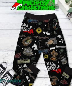 The Sopranos Bada Boom Fan Fleece Pajamas Set Christmas For Family - The Sopranos Bada Boom Fan Fleece Pajamas Set-2