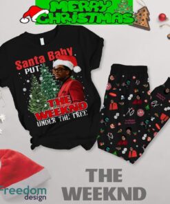 The Weeknd Under The Tree Christmas Fleece Pajamas Set All Over Print Christmas Gift