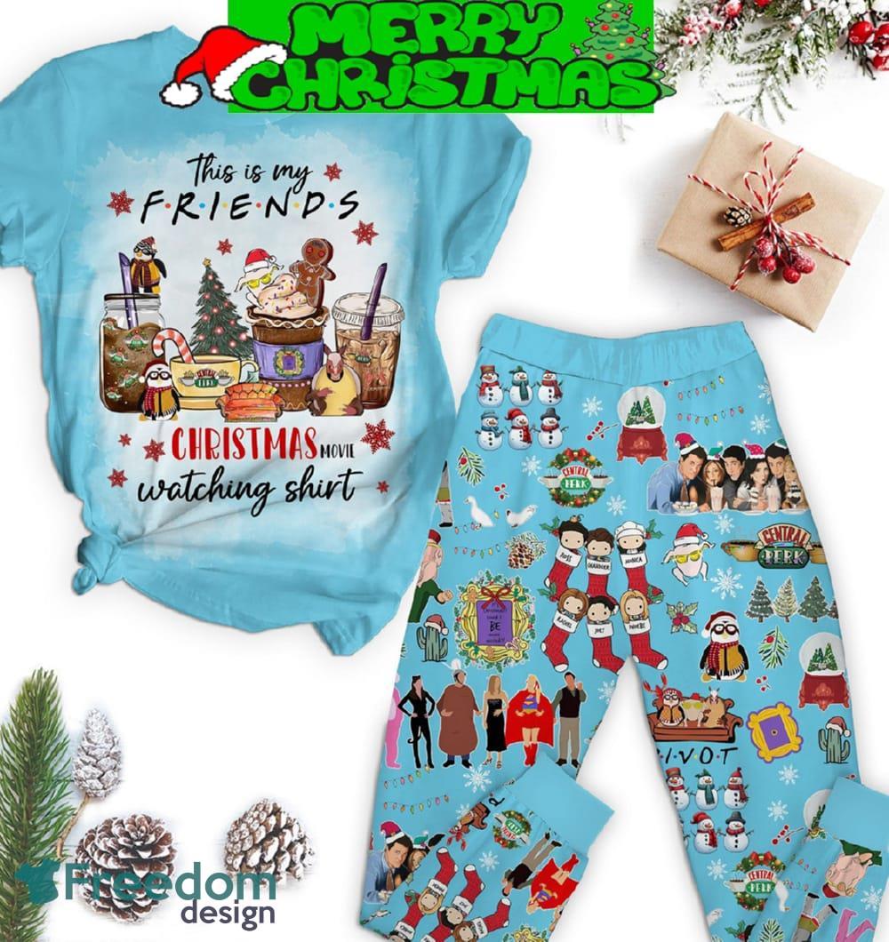 This Is My Friends Christmas Movie Watching Shirt Pajamas Set Men Women For Fans image This Is My Friends Christmas Movie Watching Shirt Pajamas Set Men Women For Fans - This Is My Friends Christmas Movie Watching Shirt Pajamas Set-1