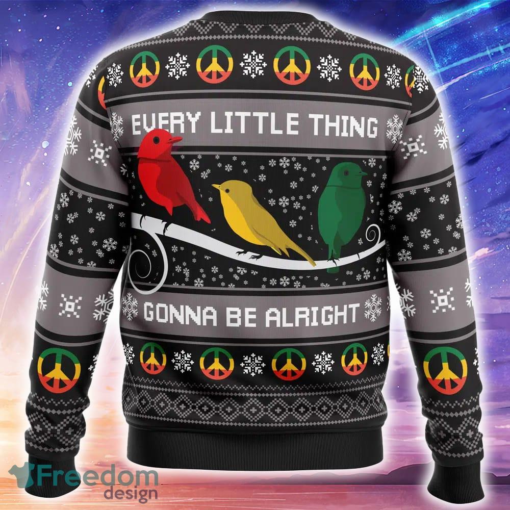 Three Little Birds Bob Marley Ugly Christmas 3D Sweater Trending Holidays For Men Women Fans image Three Little Birds Bob Marley Ugly Christmas 3D Sweater Trending Holidays For Men Women Fans - Three Little Birds Bob Marley Ugly Christmas Sweater_2