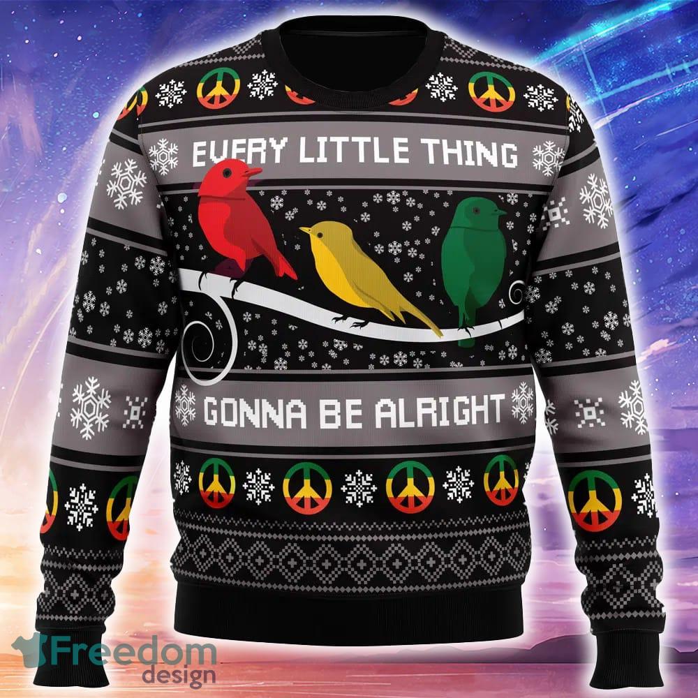 Three Little Birds Bob Marley Ugly Christmas 3D Sweater Trending Holidays For Men Women Fans image Three Little Birds Bob Marley Ugly Christmas 3D Sweater Trending Holidays For Men Women Fans - Three Little Birds Bob Marley Ugly Christmas Sweater_1
