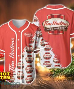 Tim Hortons Logo Printed Baseball Jersey Shirt For Men And Women