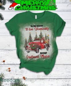 Tis The Season To Live Vicariously Through Hallmark Movies Pajamas Set Full Print Christmas For Women - Tis The Season To Live Vicariously Through Hallmark Movies Pajamas Set-3