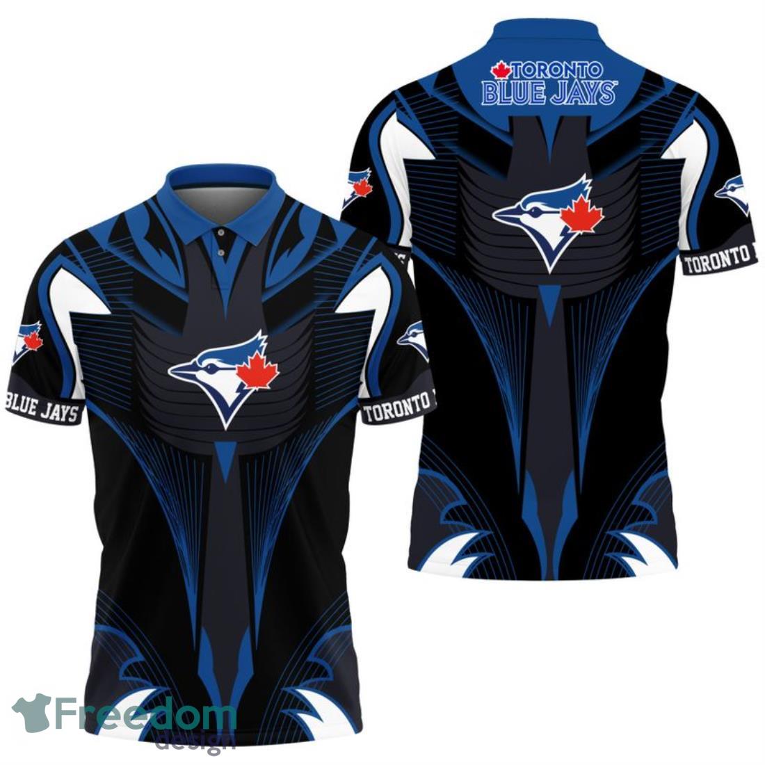 Toronto Blue Jays Abstract Pattern Polo Shirt image Toronto Blue Jays Abstract Pattern Polo Shirt Product Photo 1