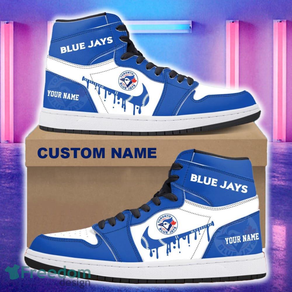 Toronto Blue Jays AJ1 Hightop Shoes New For Men Women Gift Air Jordan Hightop Sneaker Custom Name image Toronto Blue Jays AJ1 Hightop Shoes New For Men Women Gift Air Jordan Hightop Sneaker Custom Name - Toronto Blue Jays Air Jordan 1 Hightop Shoes_4