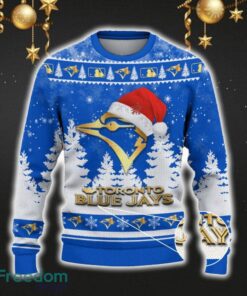 Toronto Blue Jays Car For Fans 3D Sweater Ugly Christmas Santa Hat Tree Gift For Men Women