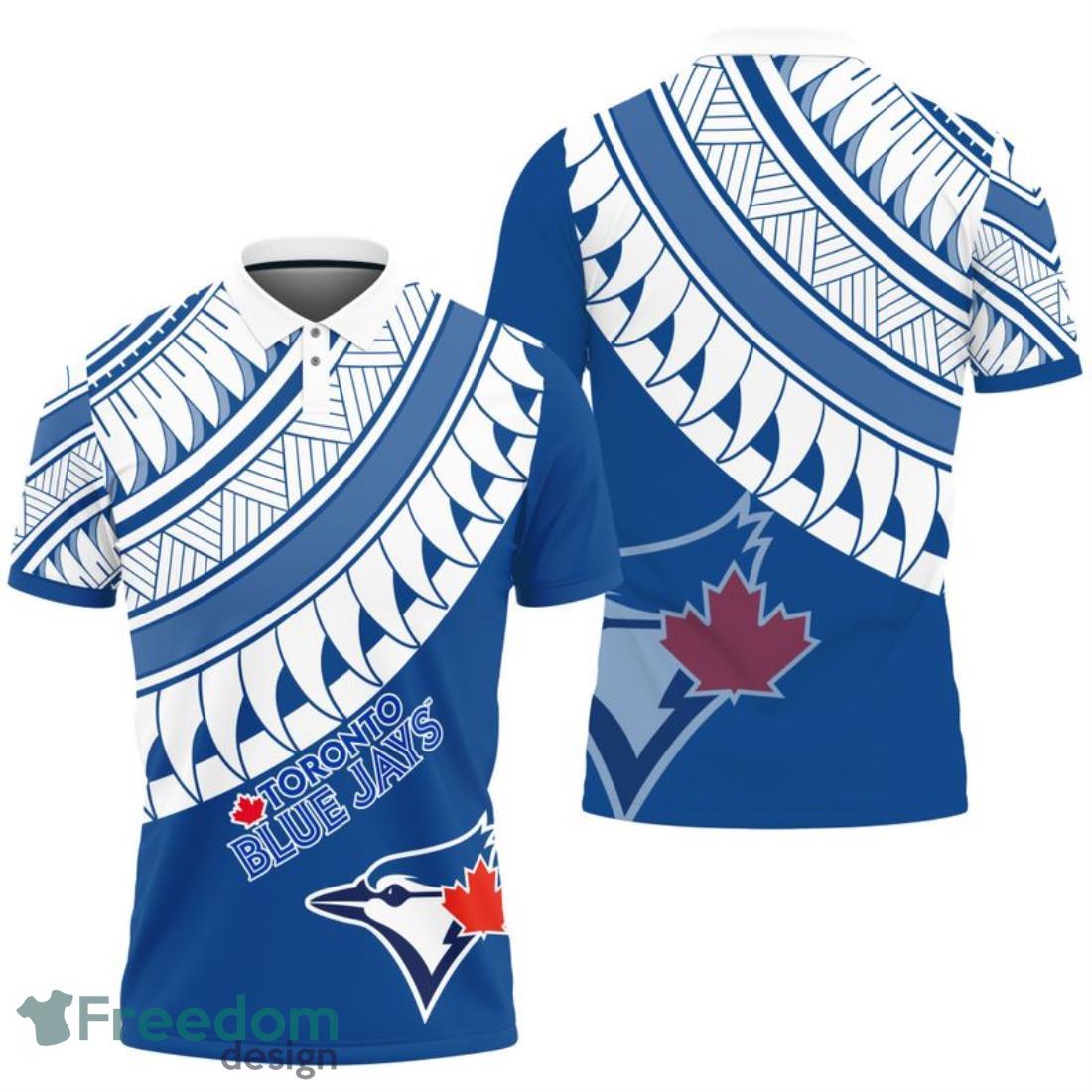 Toronto Blue Jays Polynesian Pattern Polo Shirt image Toronto Blue Jays Polynesian Pattern Polo Shirt Product Photo 1
