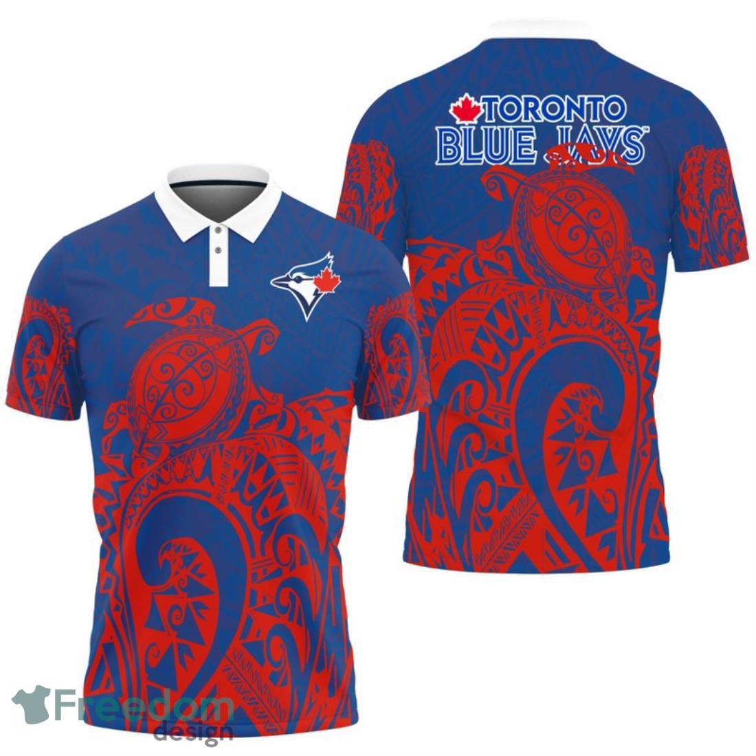 Toronto Blue Jays Turtle Polynesian Pattern Polo Shirt image Toronto Blue Jays Turtle Polynesian Pattern Polo Shirt Product Photo 1