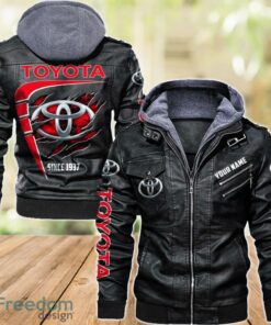 Toyota 2D Leather Jacket For Men Custom Name Special Gift Ideas Product Photo 1