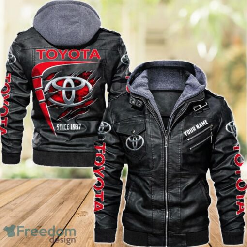 Toyota 2D Leather Jacket For Men Custom Name Special Gift Ideas Product Photo 1