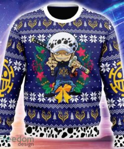 Trafalgar Law Christmas One Piece Knitted Christmas Sweater Trending Holidays For Men Women Fans