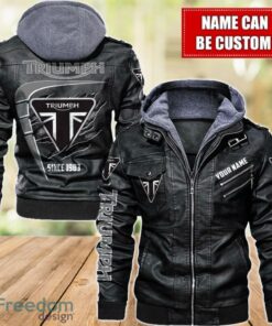 Triumph 2D Leather Jacket For Men Custom Name Special Gift Ideas Product Photo 1