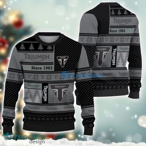 Triumph Logo Ugly Christmas Sweater For Fans Men And Women Christmas Gift Ideas Product Photo 1