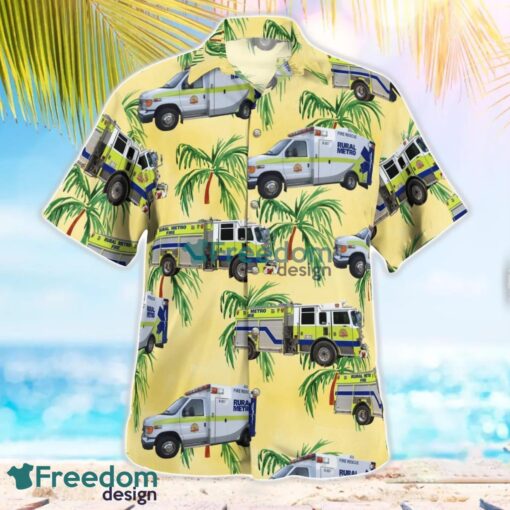 Tucson, Arizona, Rural Metro Fire - Pima County Beach Hawaiian Shirt Product Photo 2