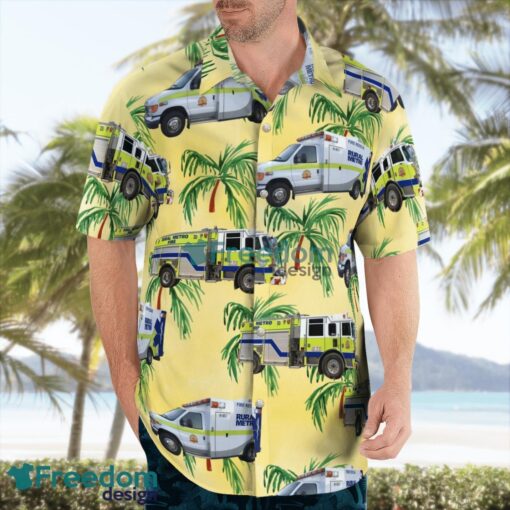 Tucson, Arizona, Rural Metro Fire - Pima County Beach Hawaiian Shirt Product Photo 3