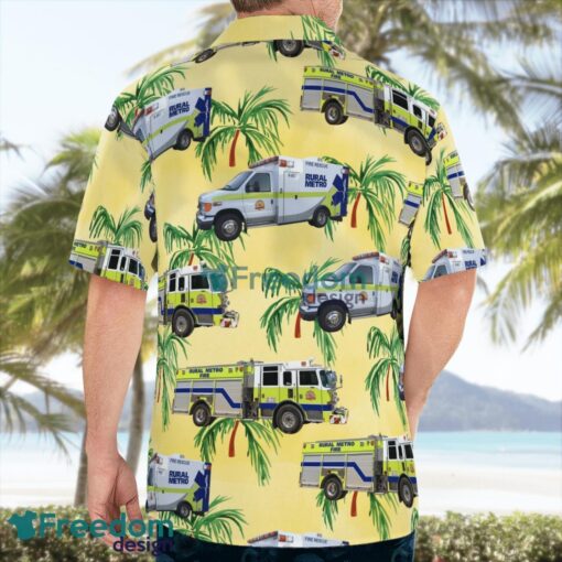 Tucson, Arizona, Rural Metro Fire - Pima County Beach Hawaiian Shirt Product Photo 4